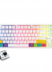 K870T Wired and Bluetooth Dual Mode RGB Color Backlight Mechanical Switches Gaming Keyboard - English multicolour reviews K870T Wired and Bluetooth Dual Mode RGB Color Backlight Mechanical Switches Gaming Keyboard - English multicolour