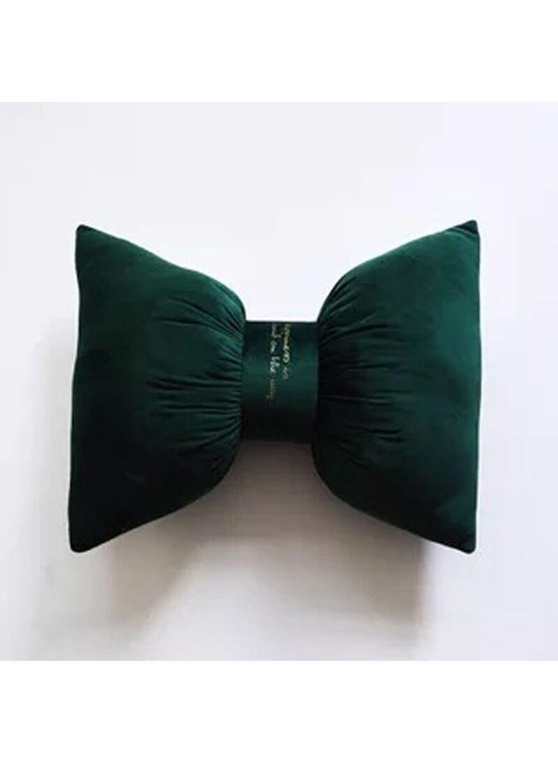 Bow Shaped Soft Cushion Green 40 x 31centimeter