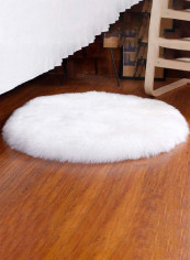 Round Thick Floor Mat White 40 x 40centimeter