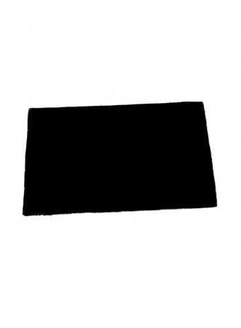 Soft Plush Pattern Living Room Floor Mat Black 50 x 80centimeter