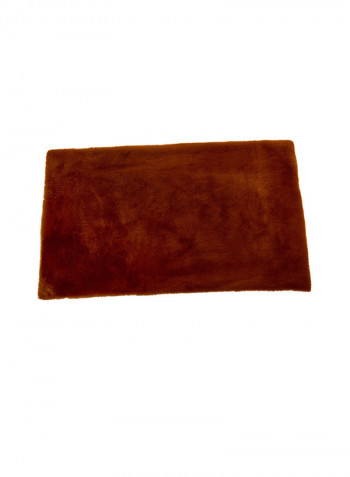 Soft Plush Pattern Living Room Floor Mat Brown 50 x 80centimeter