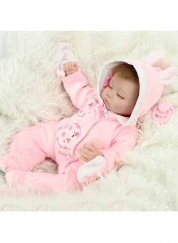 Reborn Baby Doll with Lovely Rabbit Clothes 40.5x14x20cm