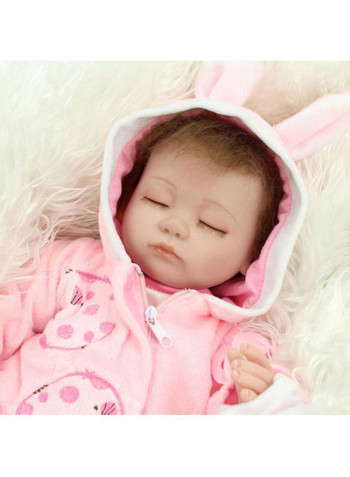 Reborn Baby Doll with Lovely Rabbit Clothes 40.5x14x20cm