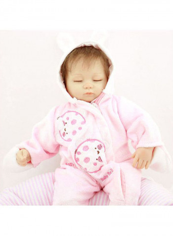 Reborn Baby Doll with Lovely Rabbit Clothes 40.5x14x20cm