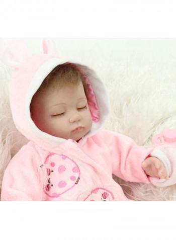 Reborn Baby Doll with Lovely Rabbit Clothes 40.5x14x20cm