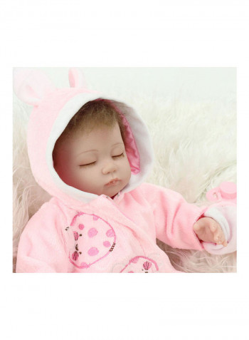 Reborn Baby Doll with Lovely Rabbit Clothes 40.5x14x20cm
