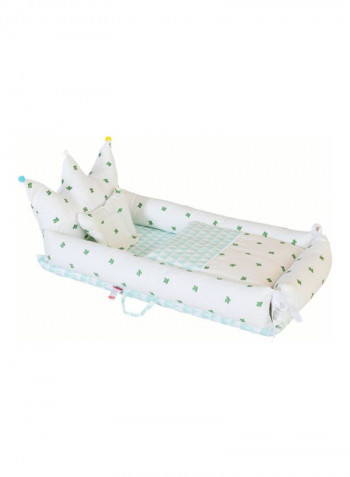 Cactus Printed Crown Crib Set