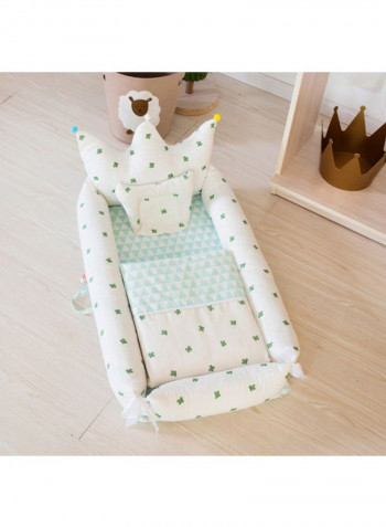 Cactus Printed Crown Crib Set