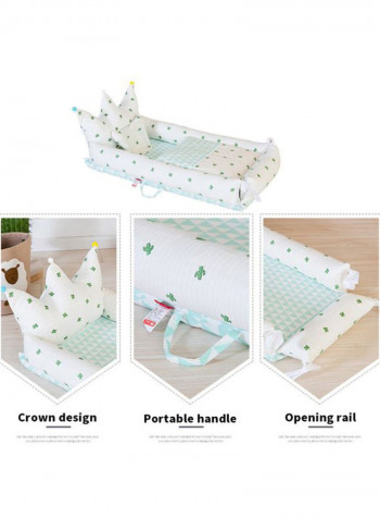 Cactus Printed Crown Crib Set
