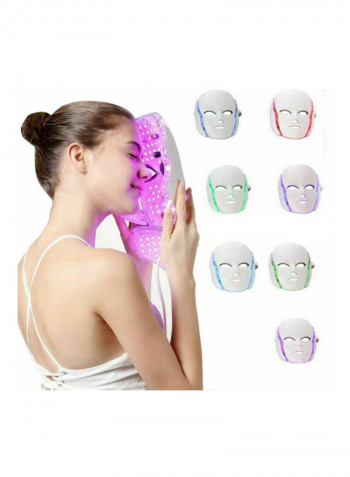 LED Optical Whitening Face Mask Instrument أبيض/أسود 230x200ملليمتر