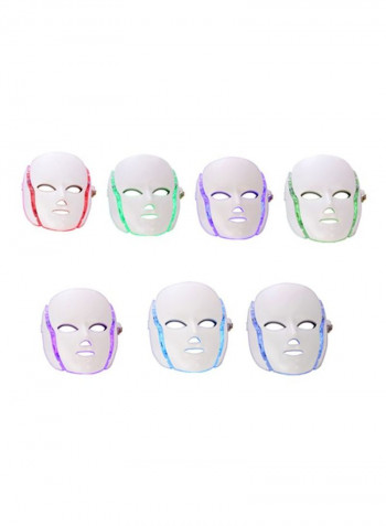 LED Optical Whitening Face Mask Instrument أبيض/أسود 230x200ملليمتر