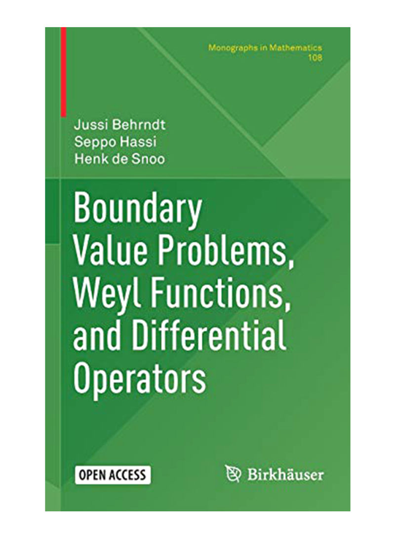 Boundary Value Problems, Weyl Functions, And Differential Operators Hardcover