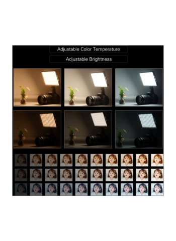 Photography LED Light Panel 17.5x2x12.5centimeter Black/Yellow/Orange