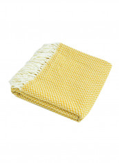 Tassels Design Decorative Throw Cotton Yellow 130x300+20centimeter