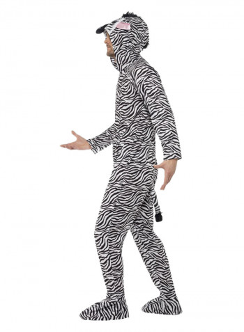 Hooded Zebra Costume L