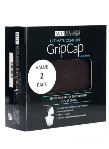 Pack Of 2 Ultimate Comfort Wig Grip Cap Brown