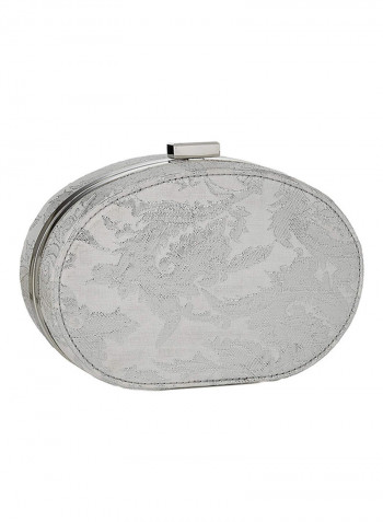 Polyester Blend Clutch CHTROMDSIL Silver