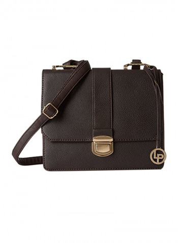 Polyester Blend Crossbody Bag LWHB01958 Brown