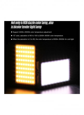 LED Video Light With Lighting Effects And Built In Battery Black/White