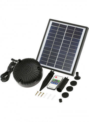 Solar Panel Floating Fountain Pump Kit Black