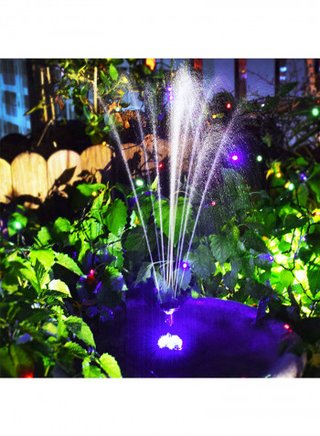 Solar Panel Floating Fountain Pump Kit Black