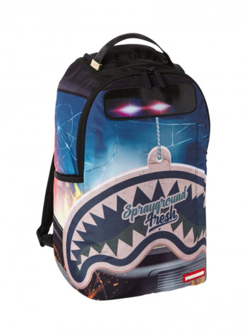 Kids Shark Print Backpack 11.5 Inches Blue