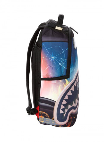 Kids Shark Print Backpack 11.5 Inches Blue