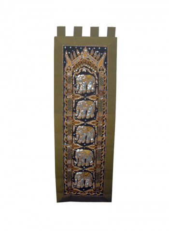 Burmese Wall Hanging Multicolour 15X50centimeter