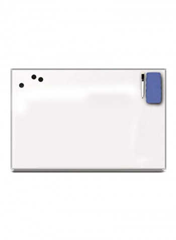 Magnetic Dry Erase Board White/Grey