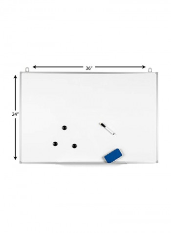 Magnetic Dry Erase Board White/Grey