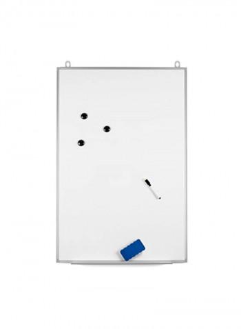 Magnetic Dry Erase Board White/Grey