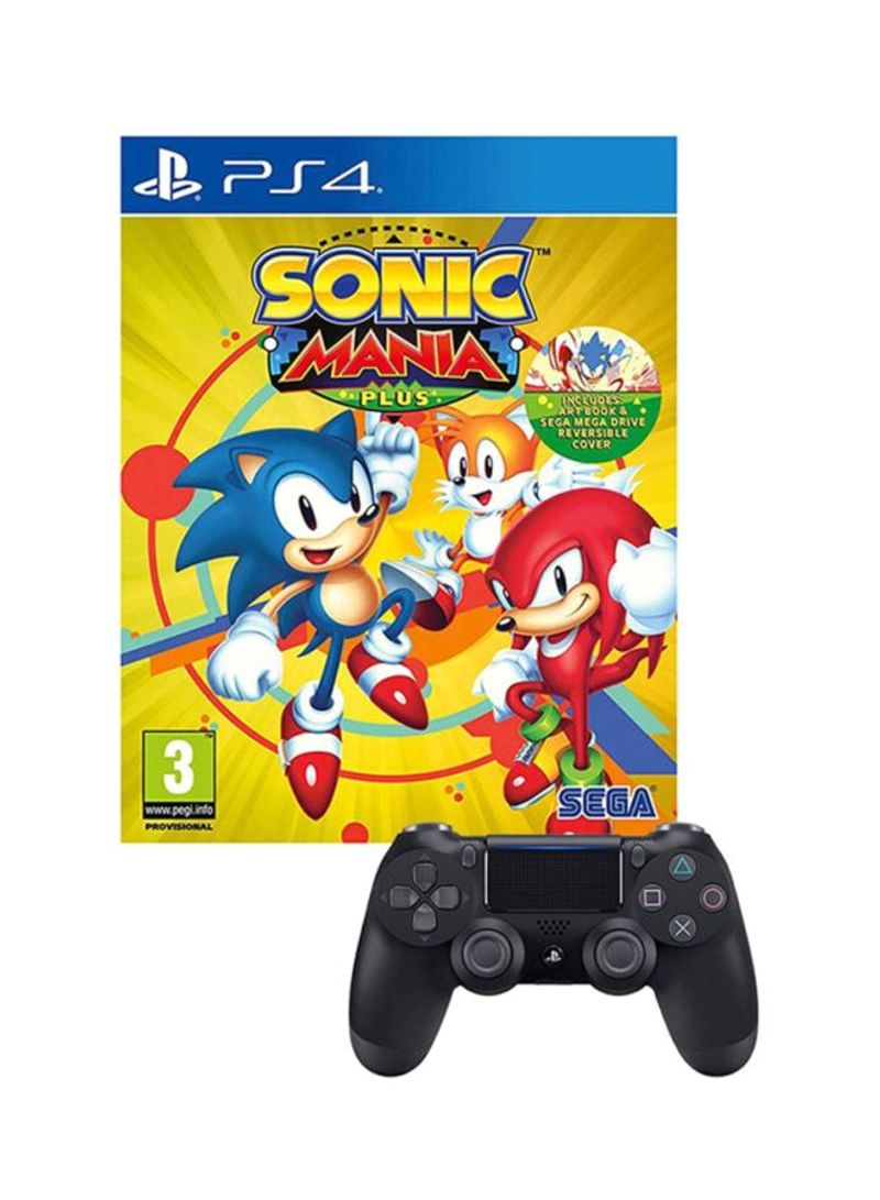Sonic Mania Plus (Intl Version) With DualShock 4 Wireless Controller - Adventure - PlayStation 4 (PS4)