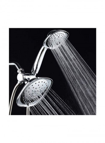 Shower Head With Handheld Shower Silver 10x8x4inch