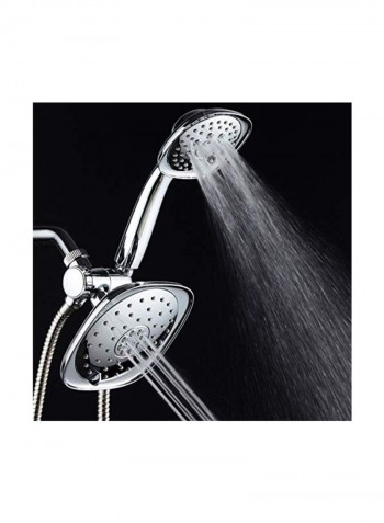 Shower Head With Handheld Shower Silver 10x8x4inch