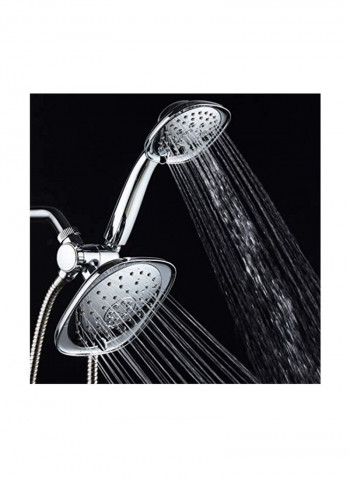 Shower Head With Handheld Shower Silver 10x8x4inch