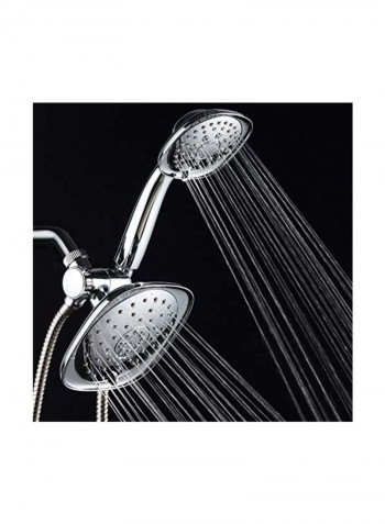 Shower Head With Handheld Shower Silver 10x8x4inch