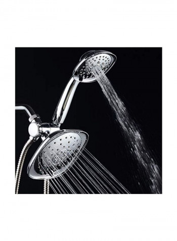 Shower Head With Handheld Shower Silver 10x8x4inch