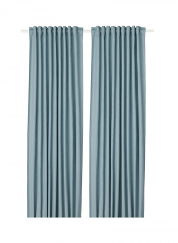 2-Piece Window Curtain Set Blue 145x300centimeter