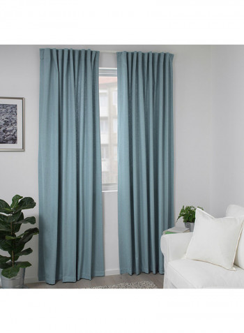 2-Piece Window Curtain Set Blue 145x300centimeter