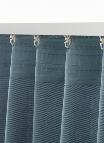 2-Piece Window Curtain Set Blue 145x300centimeter