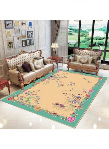 1 Piece Rug Anti-Skidding Flower Print Soft Living Room Bedroom Floor Mat multicolour 80*180 (W*L)cmcm