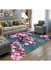 1 Piece Rug Anti-Skidding Flower Print Soft Living Room Bedroom Floor Mat multicolour 80*180 (W*L)cmcm