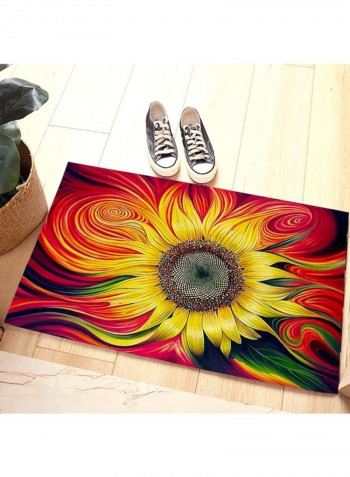 1 Piece Rug Anti-Skidding Sun Flower Print Soft Living Room Bedroom Floor Mat multicolour 80*180 (W*L)cmcm