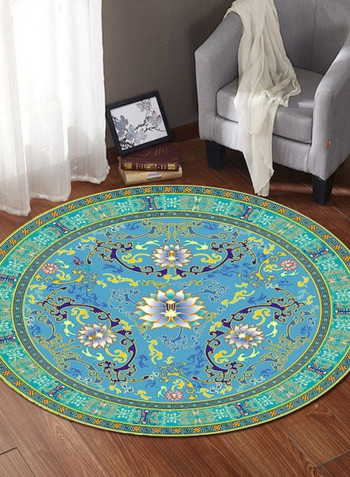 Classic Floral Print Living Room Floor Mat Multicolour Lcm