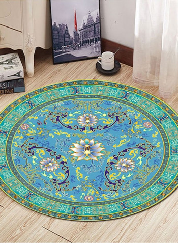 Classic Floral Print Living Room Floor Mat Multicolour Lcm