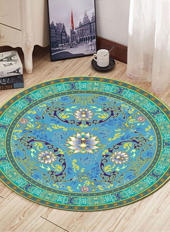 Classic Floral Print Living Room Floor Mat Multicolour Lcm