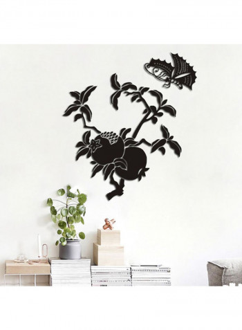 Fruit Plant Pattern Wall Sticker Black