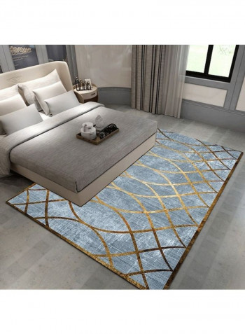 Nordic Style Carpet Grey/Gold 80x180cm