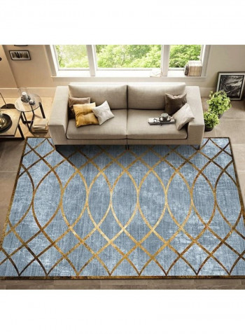 Nordic Style Carpet Grey/Gold 80x180cm