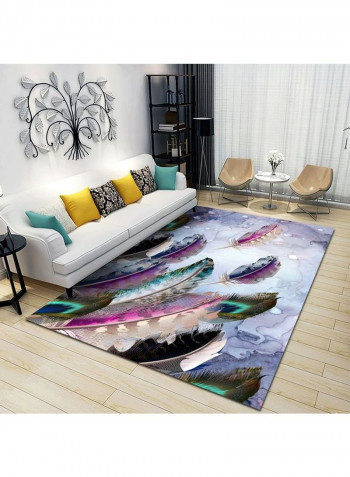 Printed Floor Rug Multicolour 80x180cm